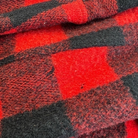 Woolrich Men’s Buffalo Red Black Plaid Wool Zip Up Jacket - Picture 11 of 13